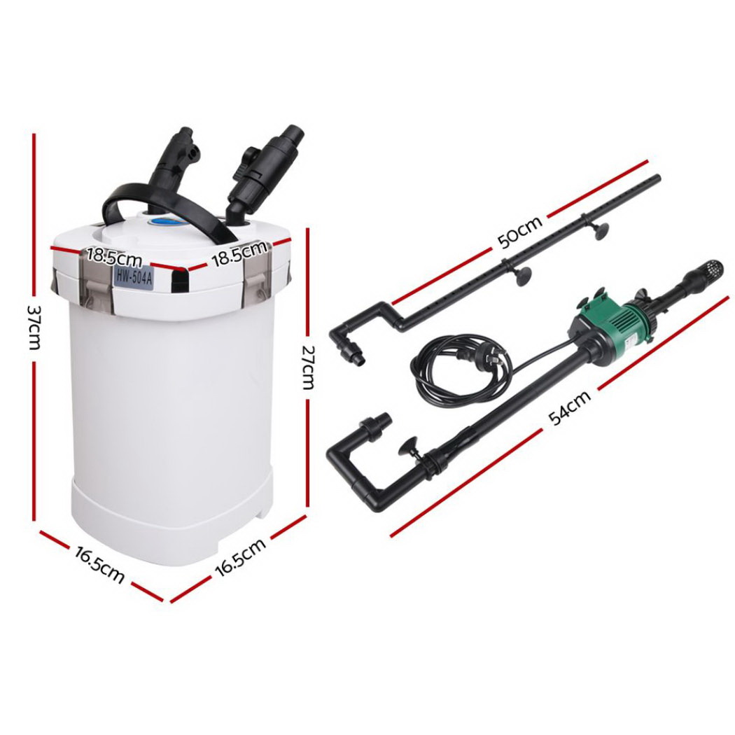 Giantz Aquarium Filter Fish Tank External Canister Water Pump 1250L/H image 2