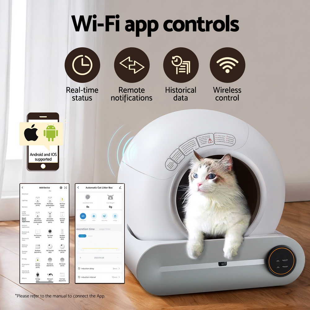 i.Pet Automatic Cat Litter Box Self-Cleaning Large Smart Cat Litter Box Toilet App… image 5