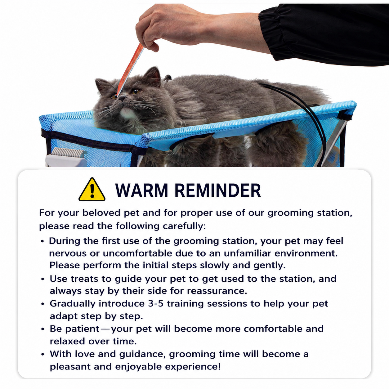 Foldable Pet Grooming Table with Stainless Steel Frame and Breathable Mesh Surface for… image 9