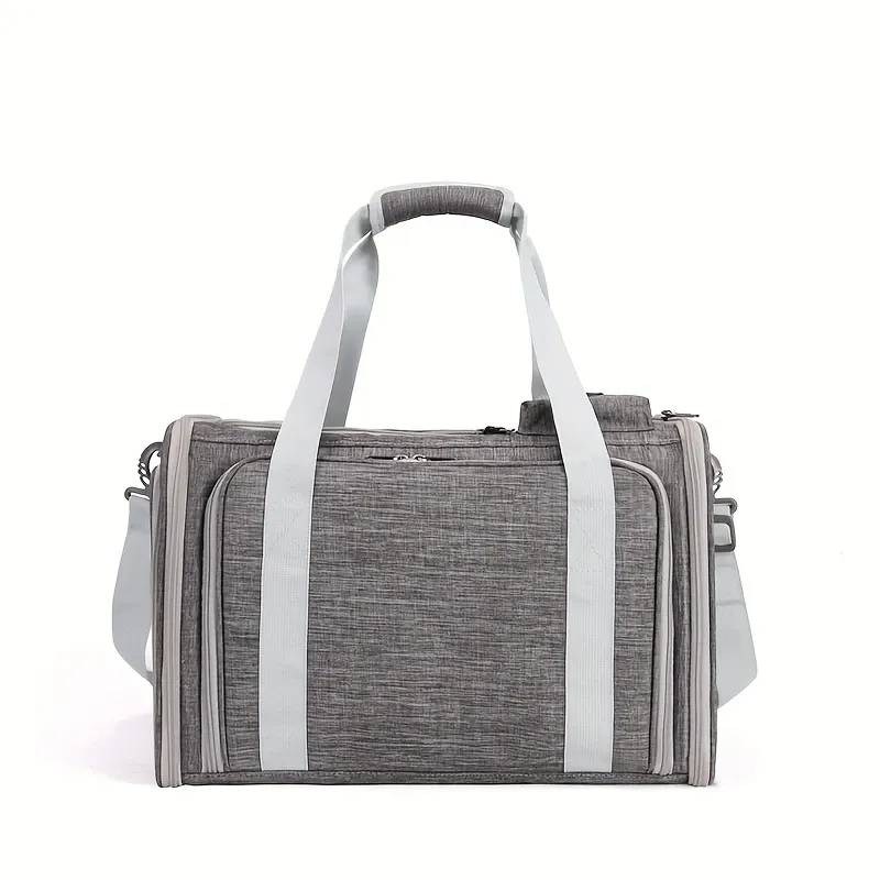 Expandable Airline Approved Pet Carrier – Dual-Side Expansion – Adjustable Straps, Grey image 14