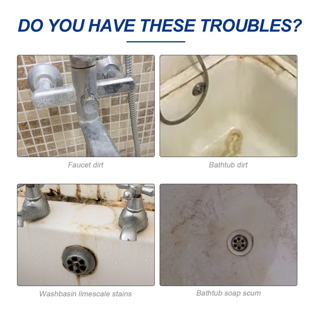 Bathroom Glass & Tile Cleaner - Stubborn Stain & Grime Remover for Bathtub image 3