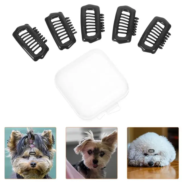 5-Pack Hair Clips for Small Breeds