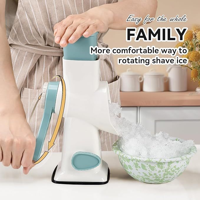 Rotary Ice Shaver Manual White - Stainless Steel Blade image 3