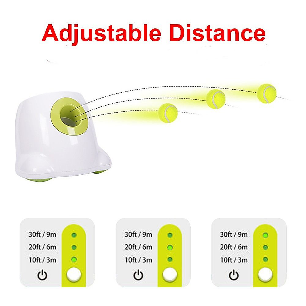 Dog Ball Launcher Thrower Automatic Tennis Fetch Throwing Machine 3 Balls image 13
