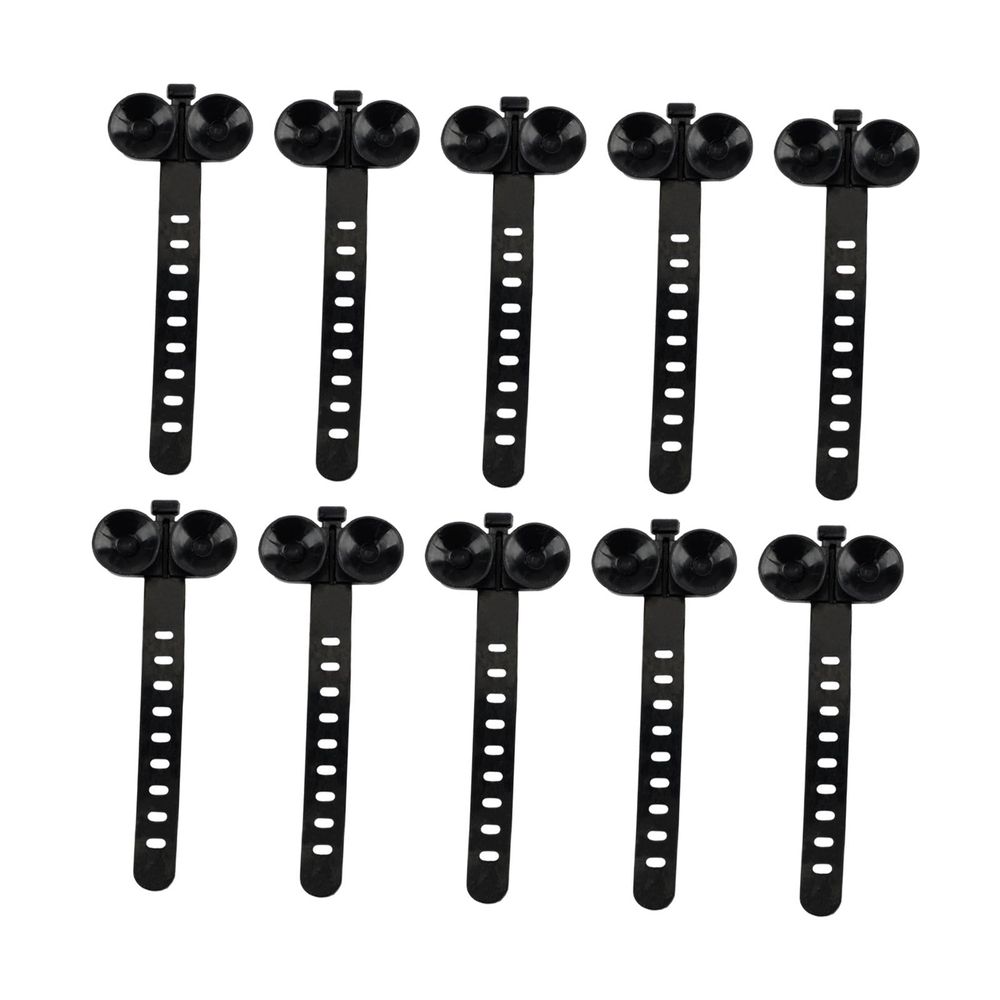 10 Pieces Aquarium Suction Cup Cable Ties Aquarium Accessories Compact Versatile Black image 3
