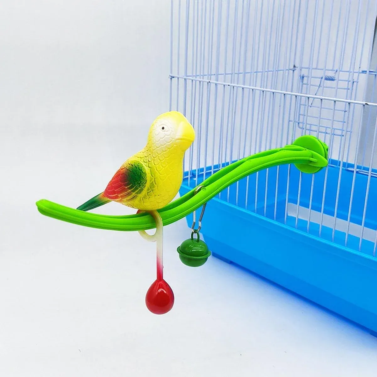 Parrot Relieve Boredom Stand Pole Rack Chew Play Simulation Fake Bird Cage Toys image 8