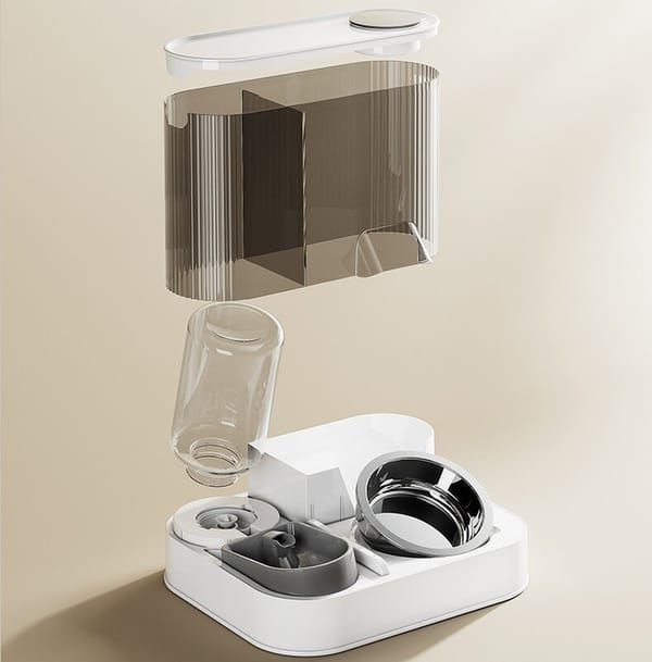 Gray Green Automatic Cat Feeder Cat Water Dispenser Cat Feeding Set Cat Supplies Cat… image 4