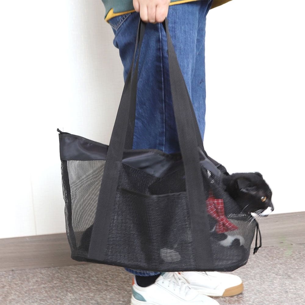 Pvc Breathable Mesh Pet Carrier Shoulder Bag Foldable Cat Travel Tote For Small Dogs image 2