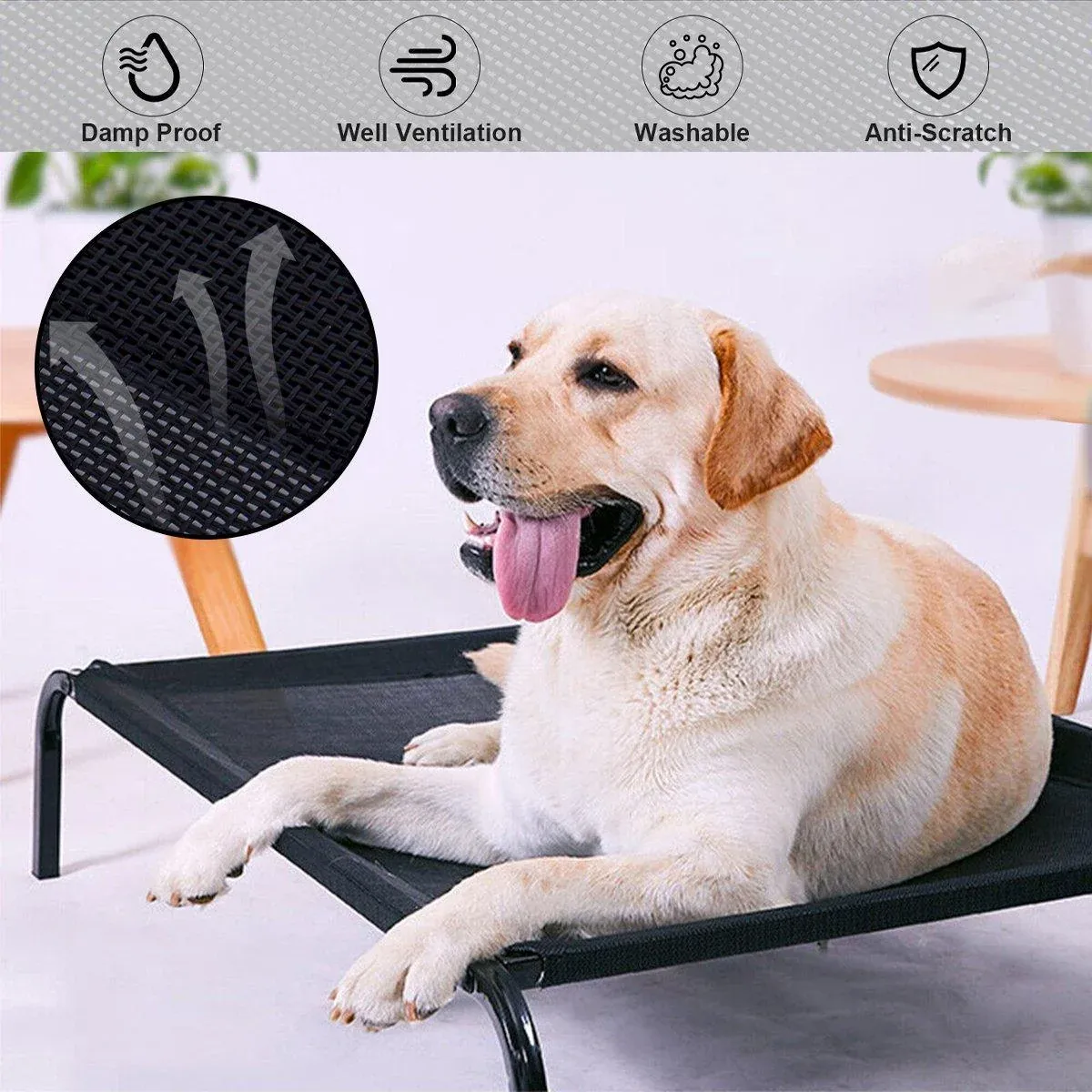 Heavy Duty Pet Raised Bed Elevated Trampoline Hammock Cat Dog Raised Deluxe - L image 13