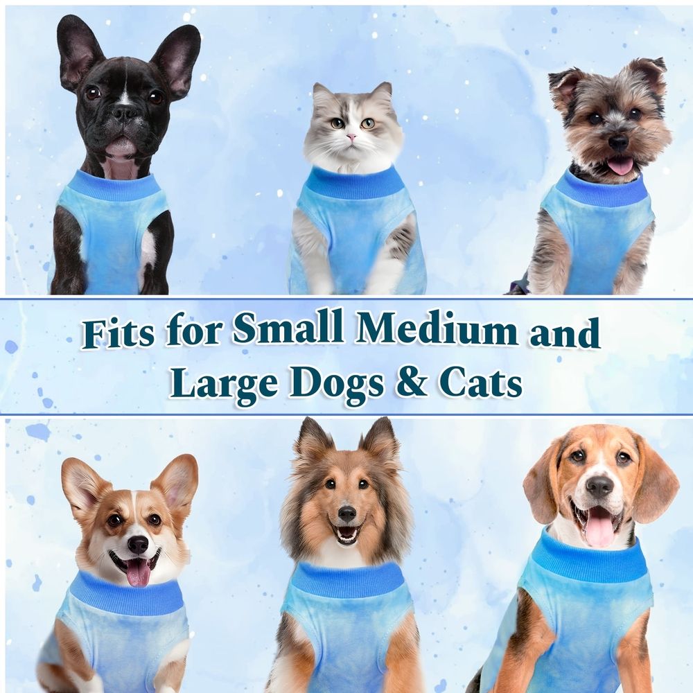 Dog Surgery Recovery Suit for Female Male Dogs, Pink, L image 4