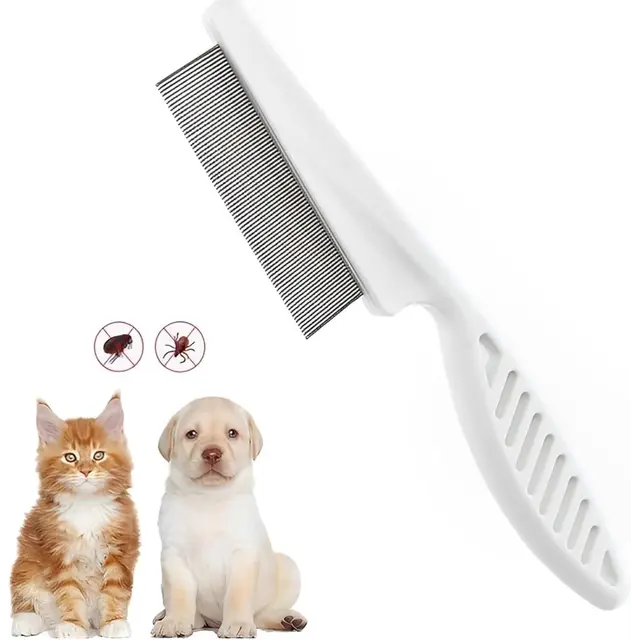 Flea comb for dogs and cats - Dog grooming tool - For removing tear stains