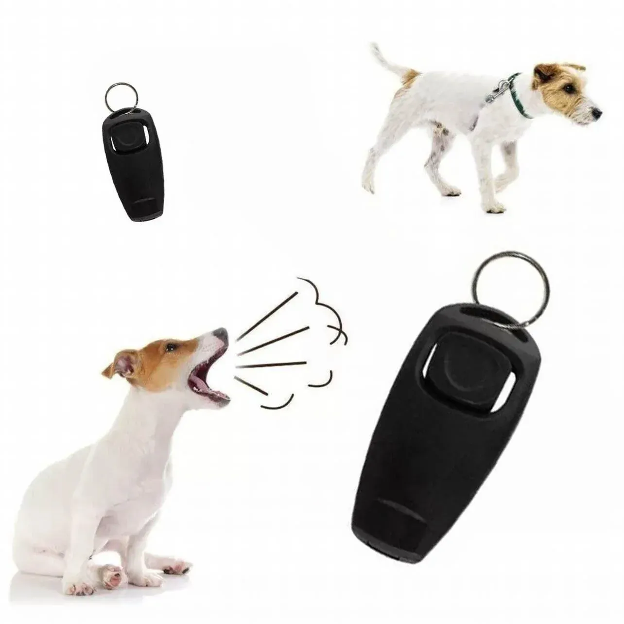 Dog Whistle and Clicker Set for Training Stop Barking Obedience Tool Combo - Green image 13