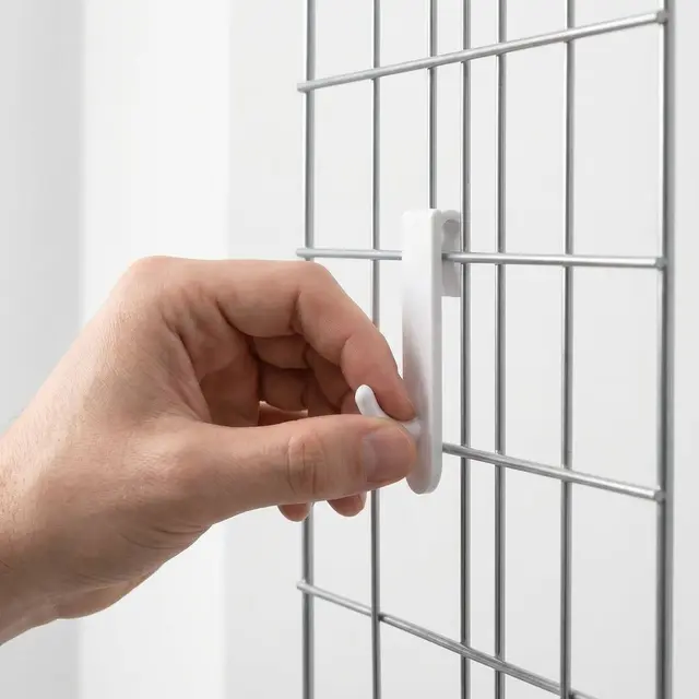 35Pcs Wire Grid Wall Accessories White for Kitchen Utensils and Display Hooks