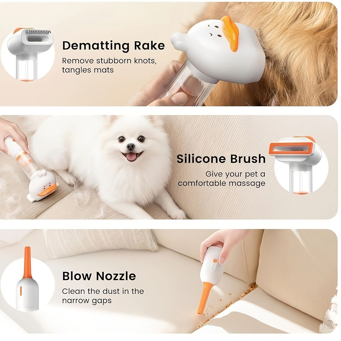 pet dematting comb cat and dog grooming brush image 5