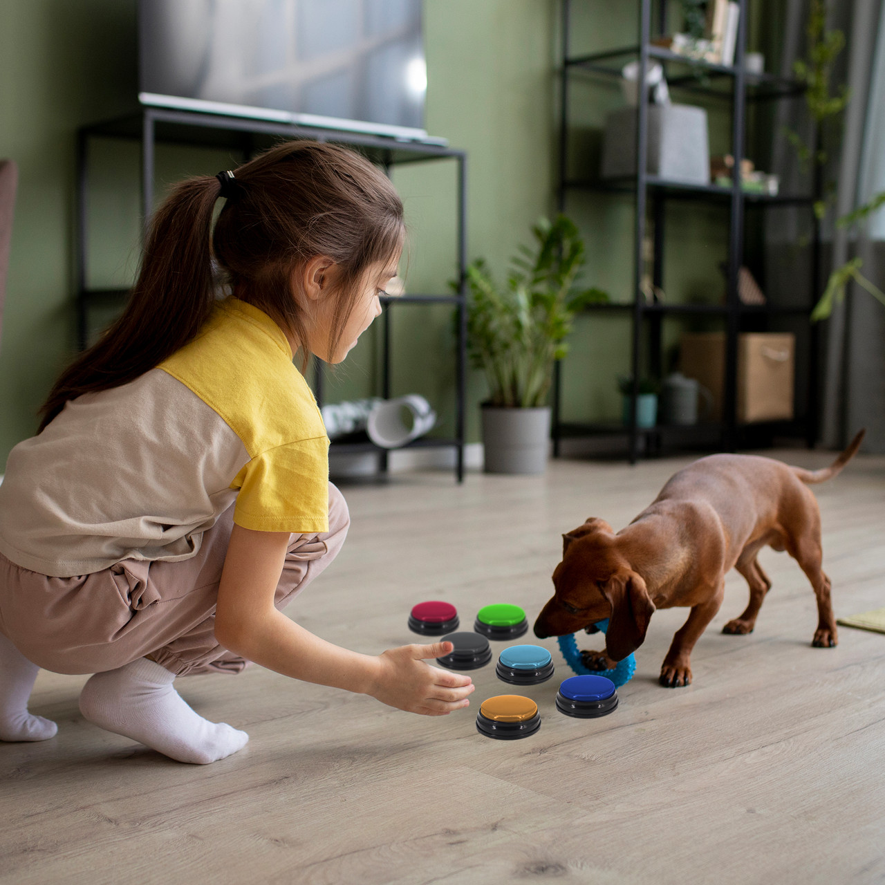 Tech4Pets 6-Pack Talking Buttons for Interactive Pet Communication image 5
