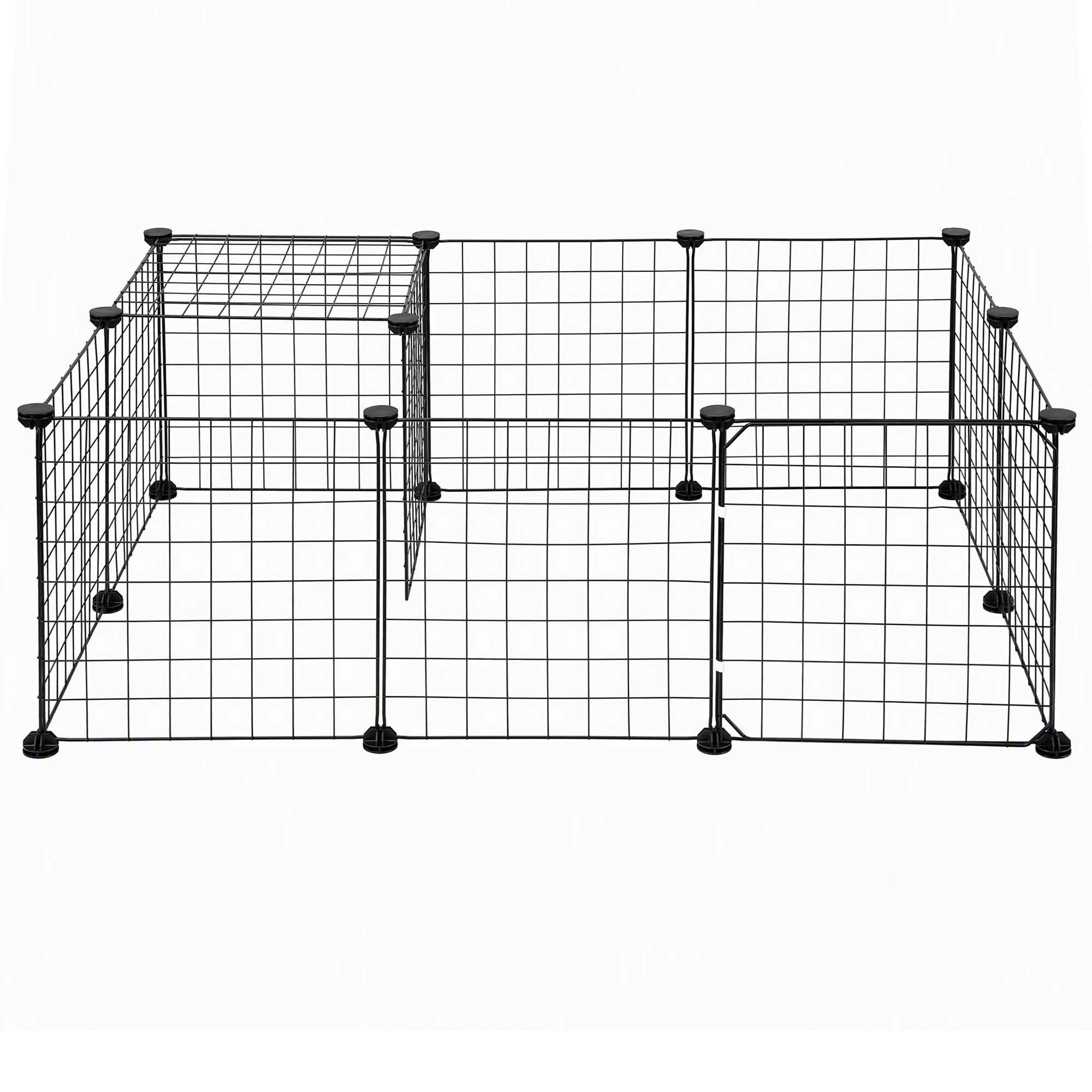 i.Pet Dog Playpen 12 Panels Pet Playpen 35x35cm Iron DIY Enclosure for Small Animals image 2