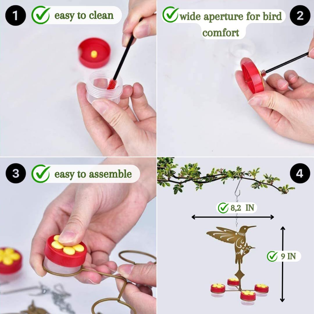 Humming Birds Feeders for Outside Plastic Hummingbird Feeders for Outdoors Hanging… image 3