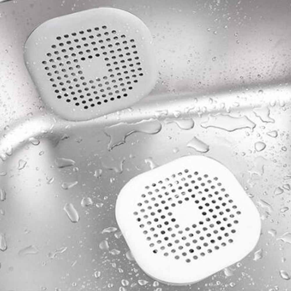 Bathroom Drain Hair Catcher, 13.8 × 13.8 × 0.3Inches image 2