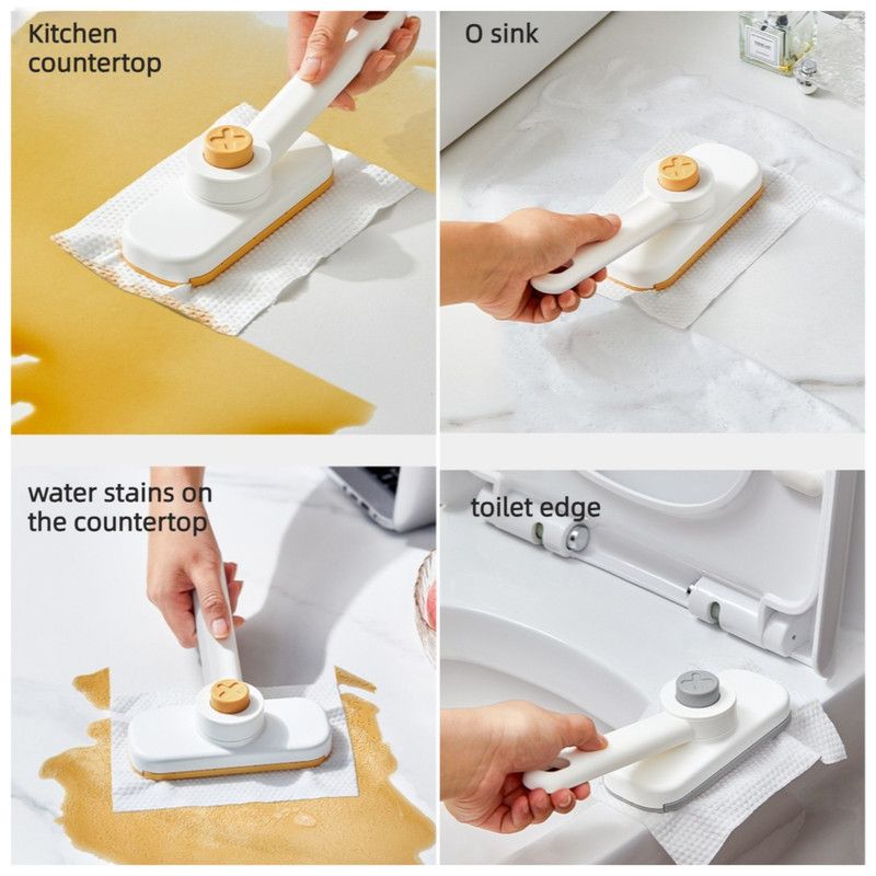 Mini Cleaning Mop for Facial Towels, Hands-Free Rotatable Clamp Cleaning Brush—Gray image 8