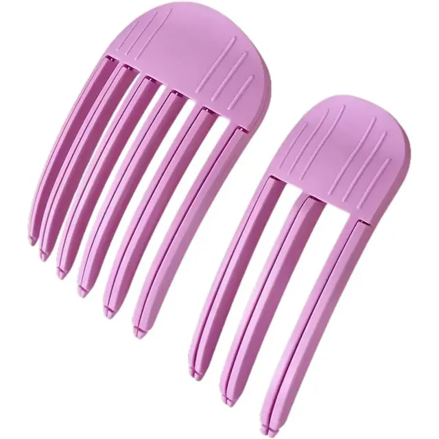 2 Pcs Wind Shaping Styling Comb for Fluffy Bangs, Rose/Red, 2 Piece