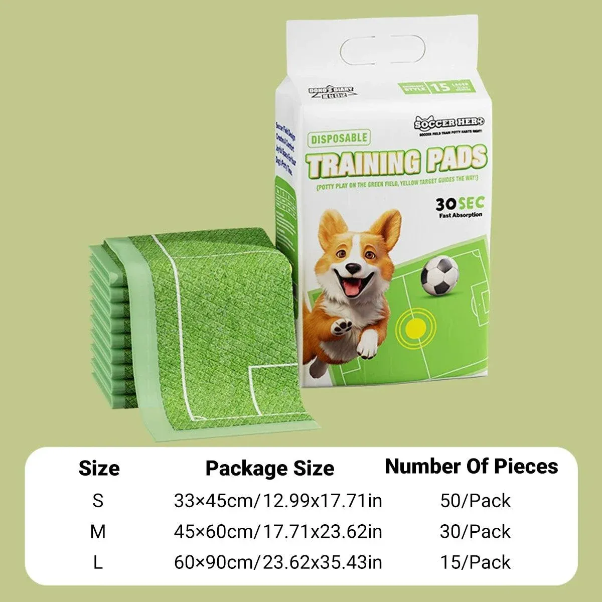 Pet Urinal Pads for Dogs Bullseye Diaper Pads Leakproof Pet Training Pads Dogs - S-50PCS image 4