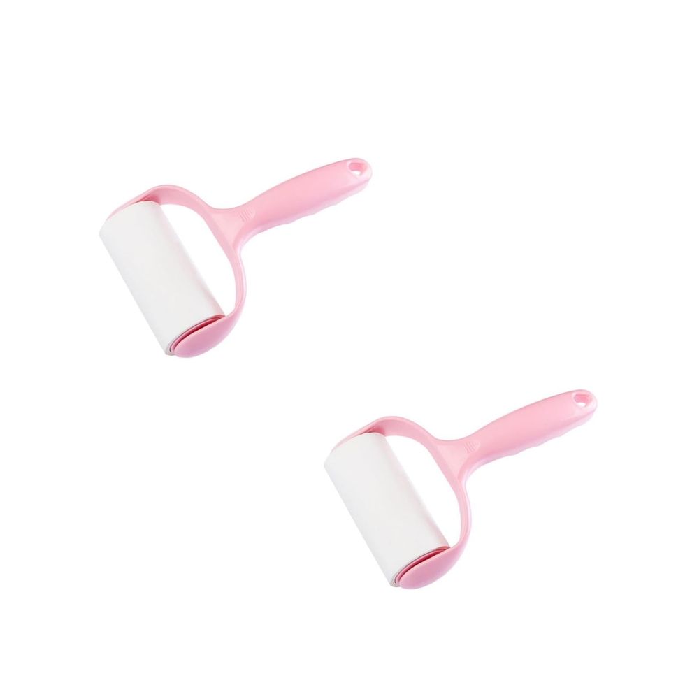 Pink Lint Roller for Quick Pet Hair and Lint Pickup on Furniture and Clothes 2Pcs image 4
