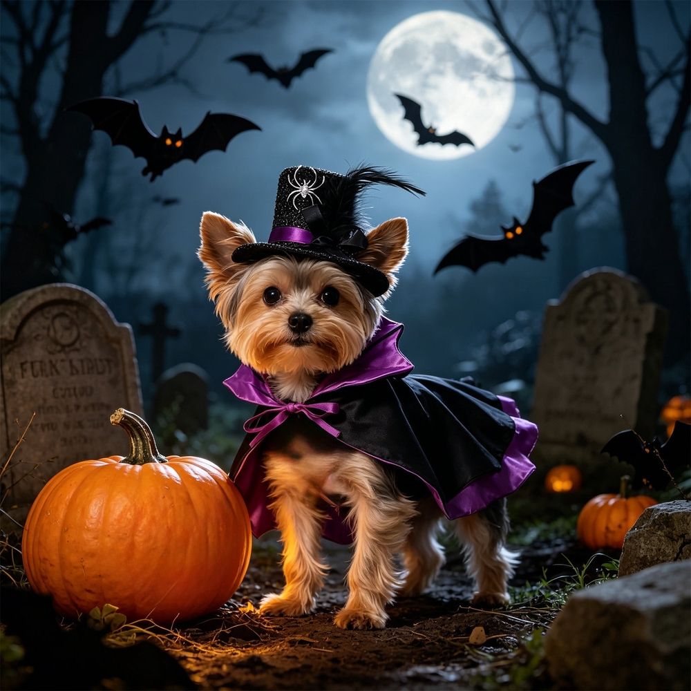 Halloween Dog Witch Cloak & Hat Set image 5