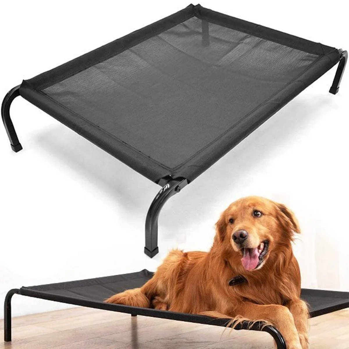 Heavy Duty Pet Raised Bed Elevated Trampoline Hammock Cat Dog Raised Deluxe - M image 14