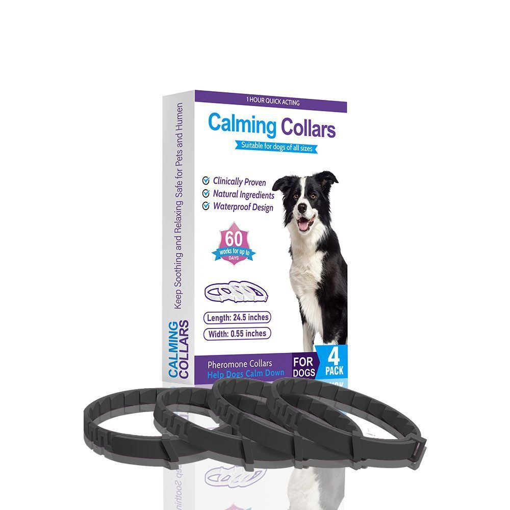 4 Pack Black Dog Calming Collar 62cm