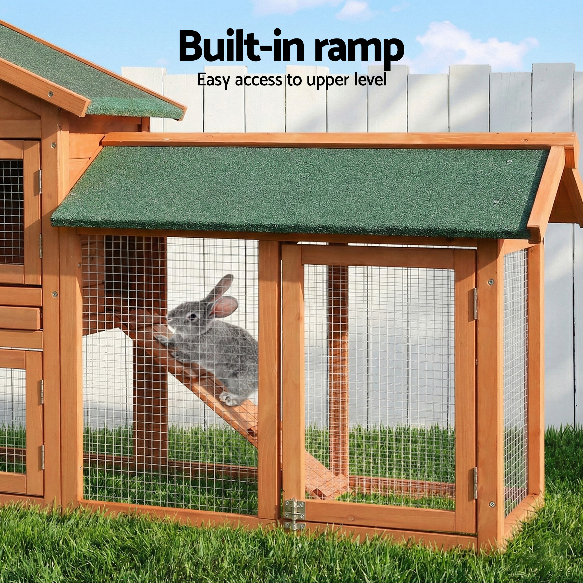 i.Pet Chicken Coop Rabbit Hutch 220cm x 44cm x 84cm Large Chicken Coop Run Wooden… image 10