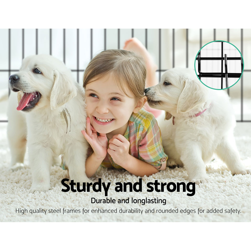 i.Pet 30" 8 Panel Dog Playpen Pet Fence Exercise Cage Enclosure Play Pen image 3