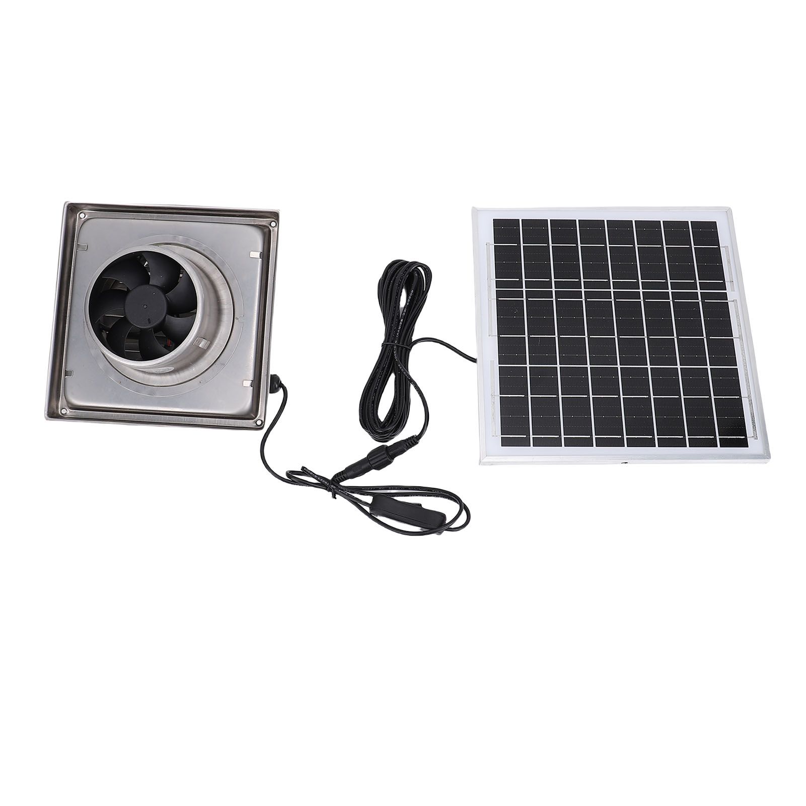 Solar Panel Fan Kit Stainless Steel Rain Hood Exhaust Fan 8W Solar Panel for Kitchen… image 4