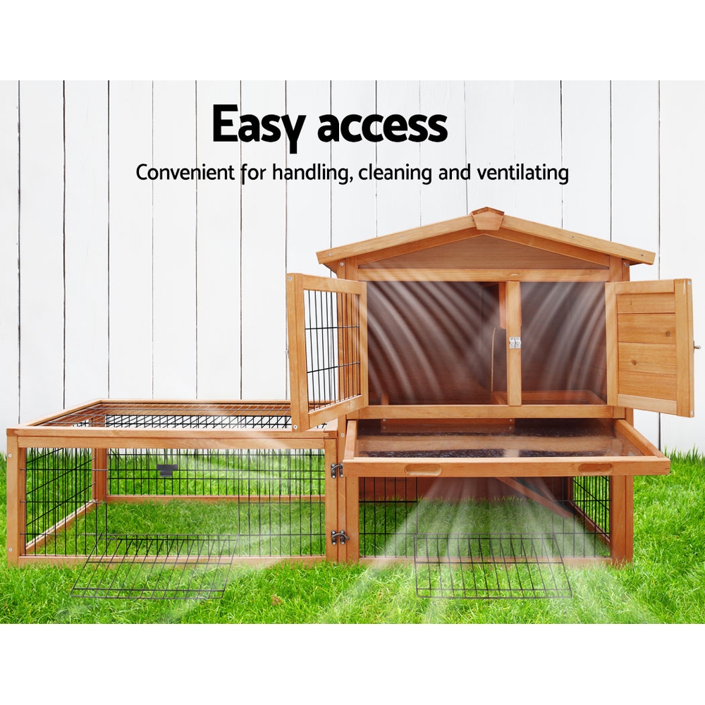 i.Pet Chicken Coop Rabbit Hutch 155cm x 49cm x 90cm Large Chicken Coop Wooden Run Cage… image 5