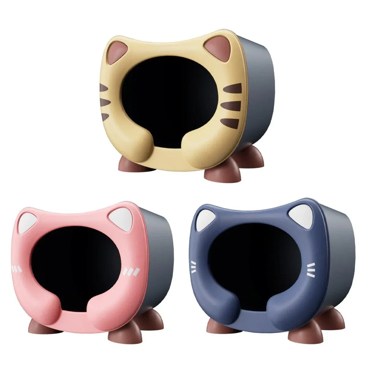 Semi Closed Cat Nest Soft Cozy Pet Bed for Cats Small Animals Indoor Sleeping - Pink image 3