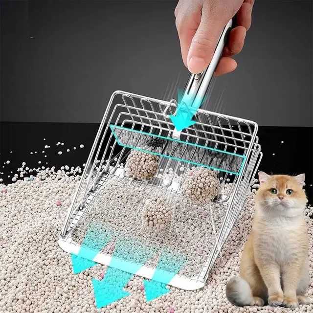 Cats Litter Scoop Large Fine Hole Sifting Shovel for Clumping Bentonite Tofu Sand…