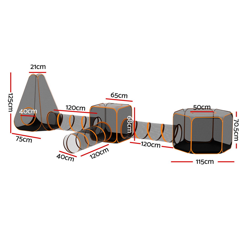i.Pet Pet Playpen Cat House 6 IN 1 Tent Tunnel Dog Cage Puppy Rabbit Play Portable image 2