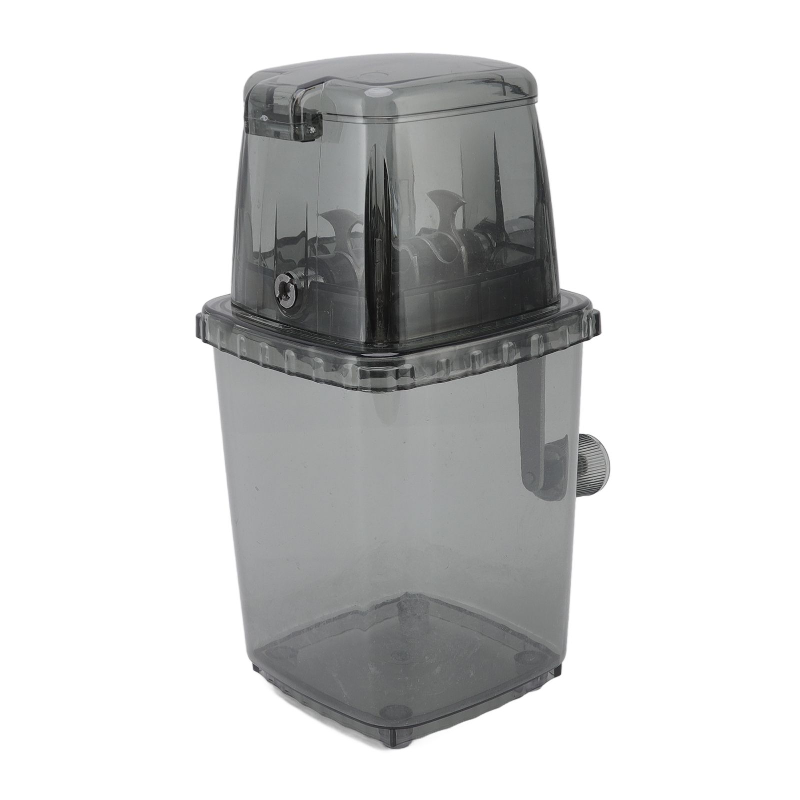 Manual Ice Crusher Small Portable Shaver Hand Operated Snow Cone Machine for Home Grey image 4