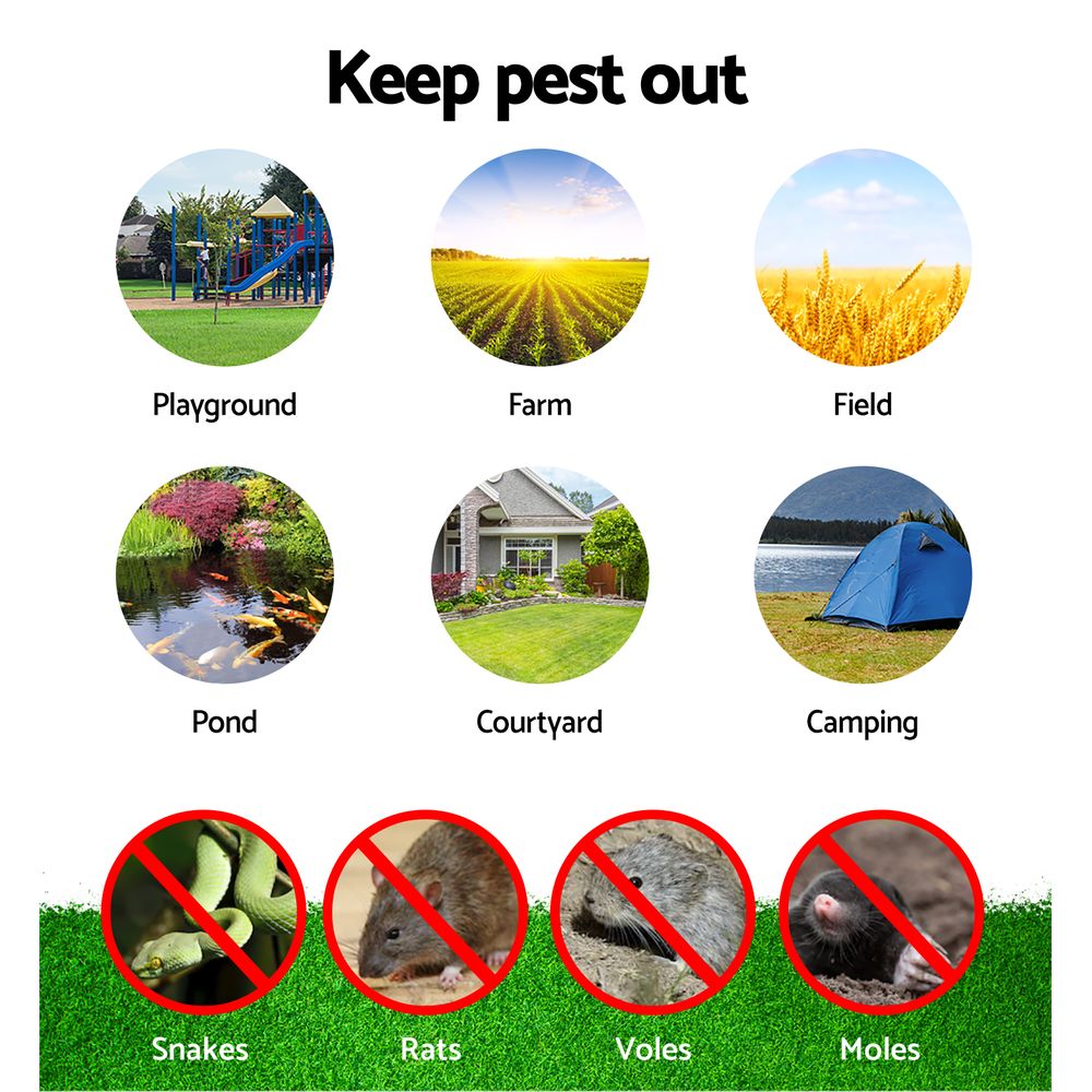 Gardeon Snake Repeller 6X Multi Pulse Ultrasonic Battery Powered Pest Repellent image 7