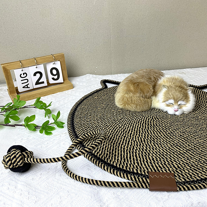 3 Pcs Pink Durable Cat Scratching Mat with Attached Toy Ball - Washable and… image 5