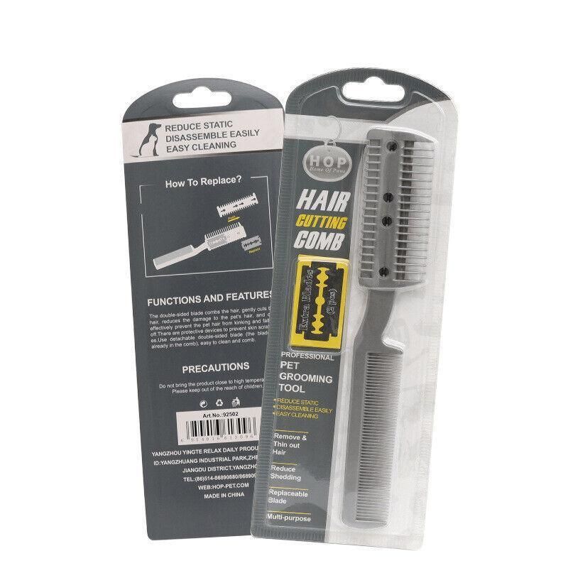 2 Sided Razor Clipper Comb Pet Hair Trimmer Grooming Cutter Dogs Cats Puppy image 3
