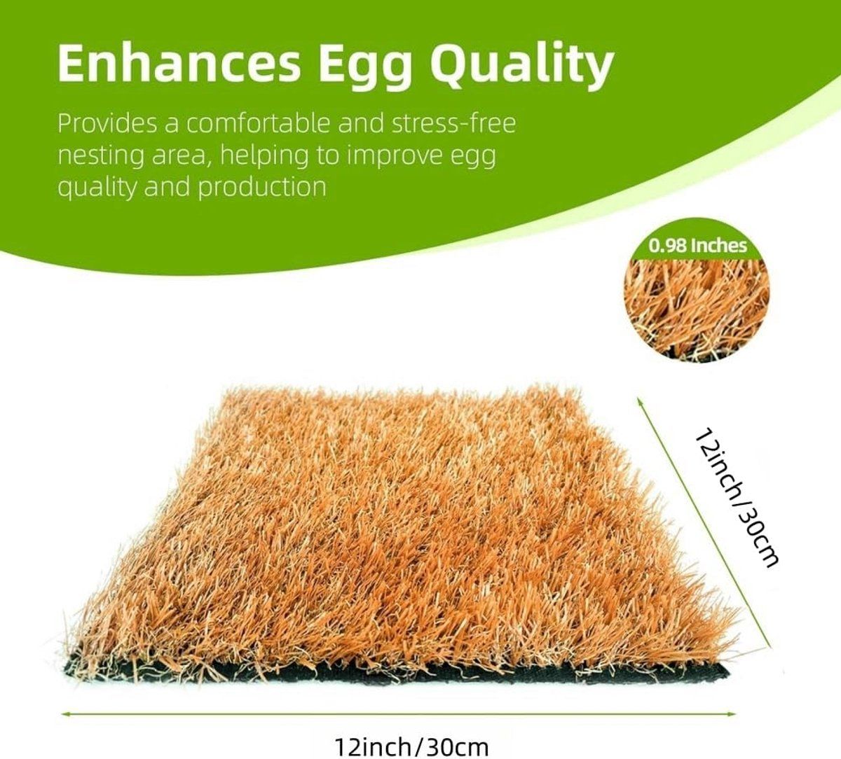 6 Pack Chicken Nesting Box Pads, Brown, 30 × 30cm image 2