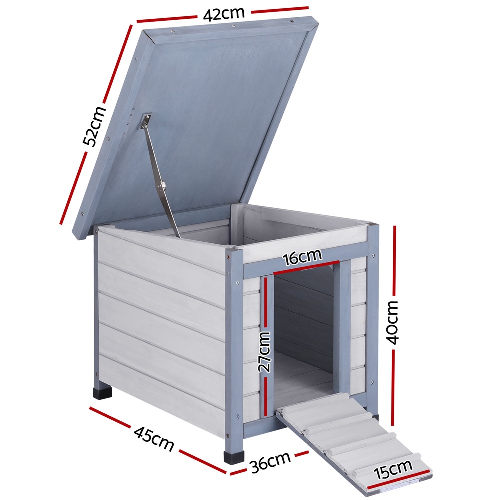 i.Pet Outdoor Cat House Rabbit Hutch Wooden Shelter Condo Small Enclosure Indoor Cat… image 2