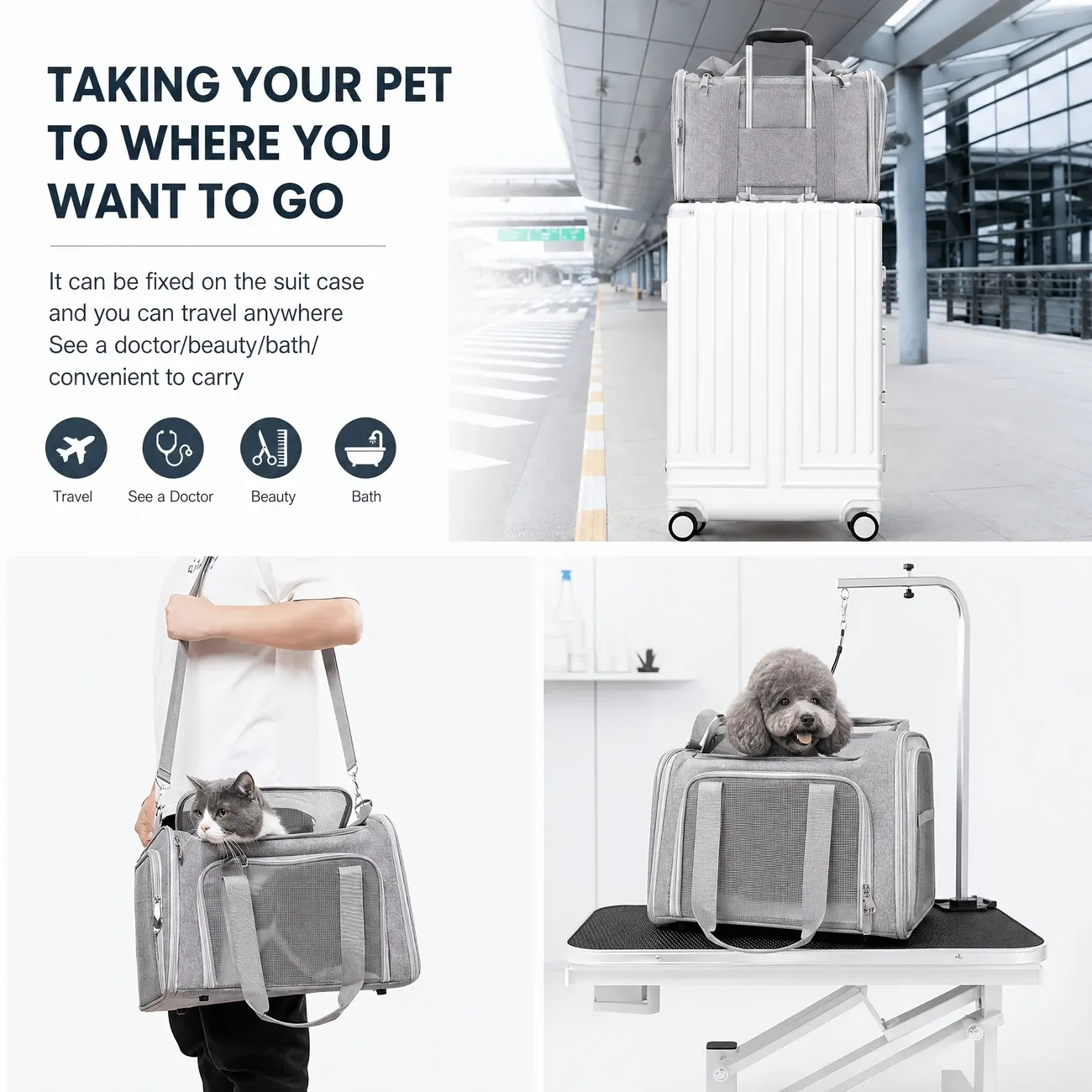 Breathable Multi-Functional Pet Carrier Backpack, S image 3