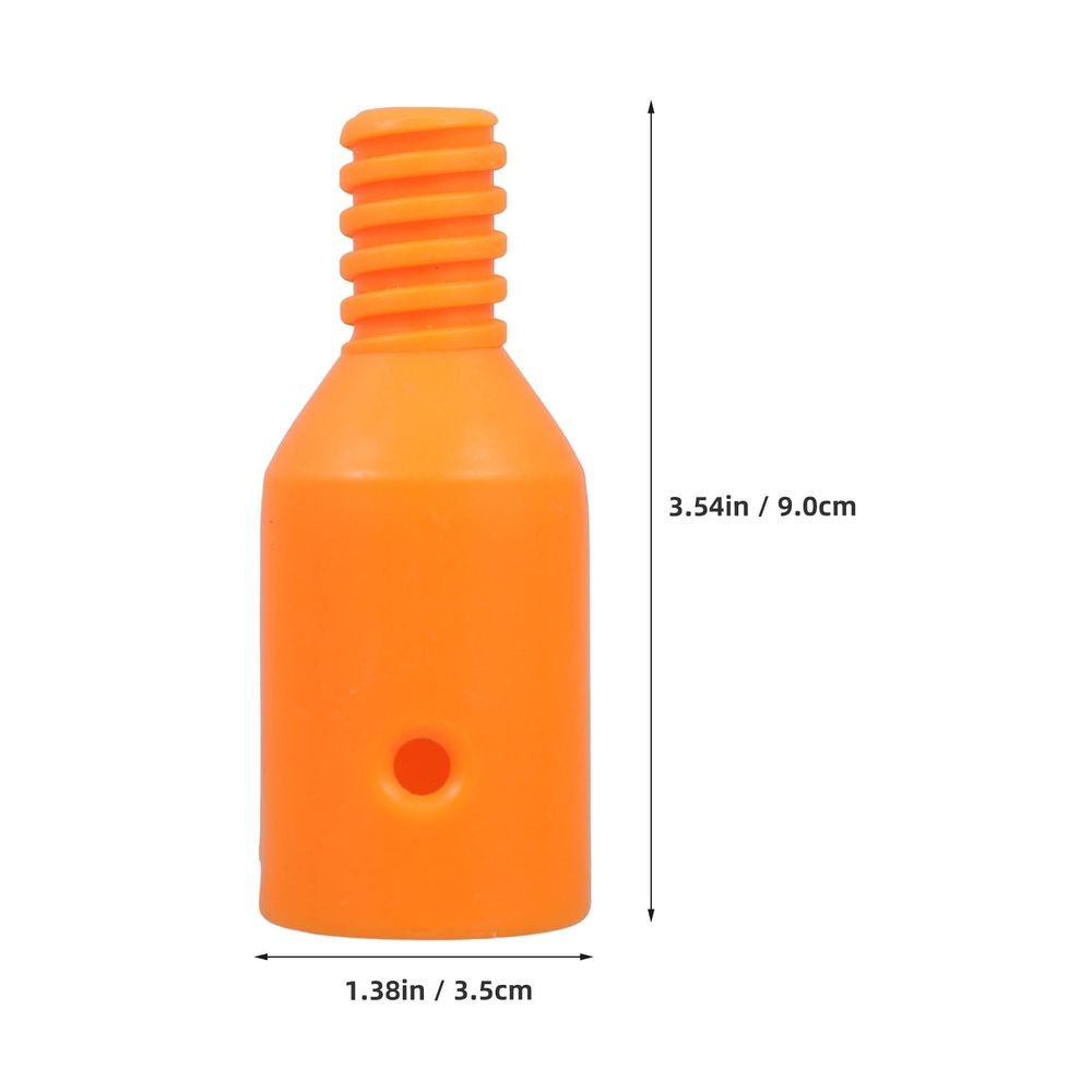 2Pcs Threaded Tip Replacement Plastic Grip Orange for Mop and Broom image 2