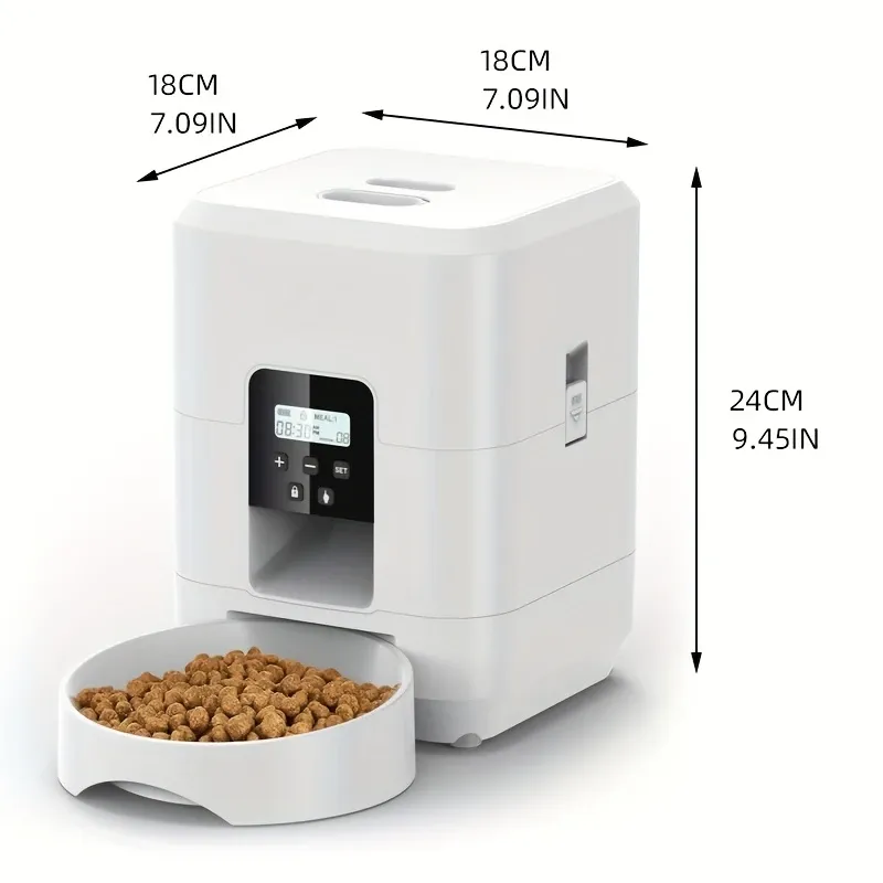 Timed Pet Feeder 2L Programmable Portions, Black image 7