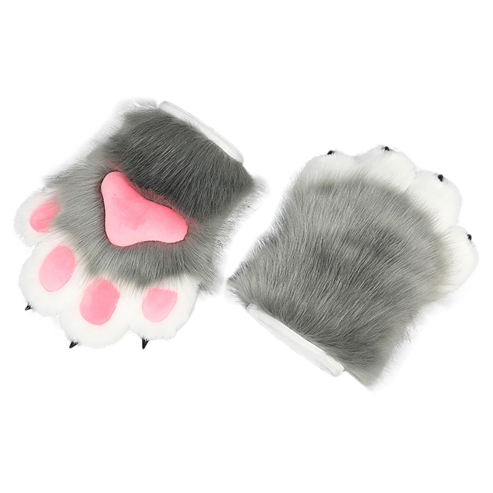 Plush Furry Cat Claw Glove Faux Fur Animal Claw Glove with Whistle for Cosplay Costume…