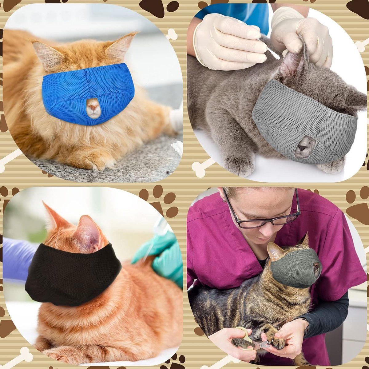 6 Piece Nylon Cat Muzzle Set, L image 4