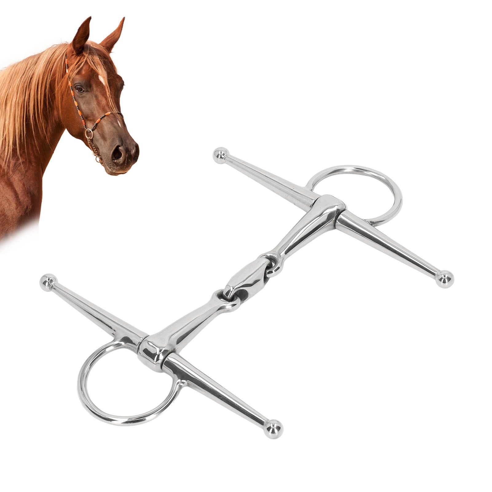 135mm Horse Mouth Bit Stainless Steel Horse Cheek Snaffle for Cultivation Outdoor Gift image 11