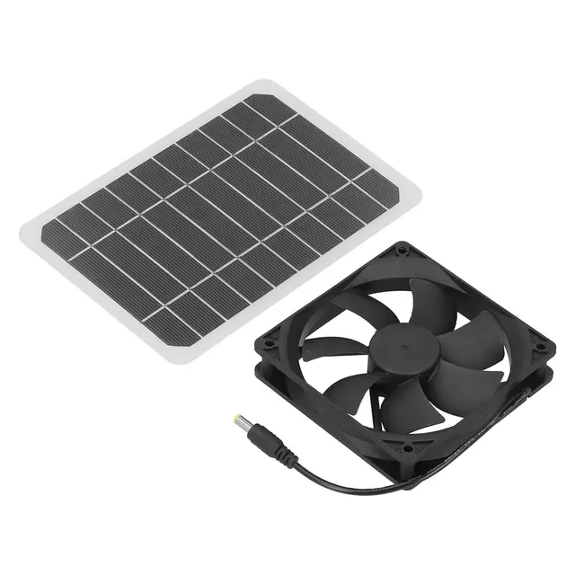 6W Solar Panel with Cooling Fan Mini Ventilator Solar Powered Exhaust Fan for Pet Dog…