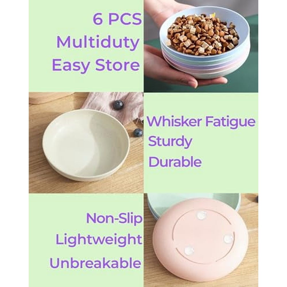 6-Pack Cat Food Bowl with Non-Slip Feet image 5